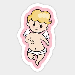 cupid cartoon style for love or valentine concept. Sticker